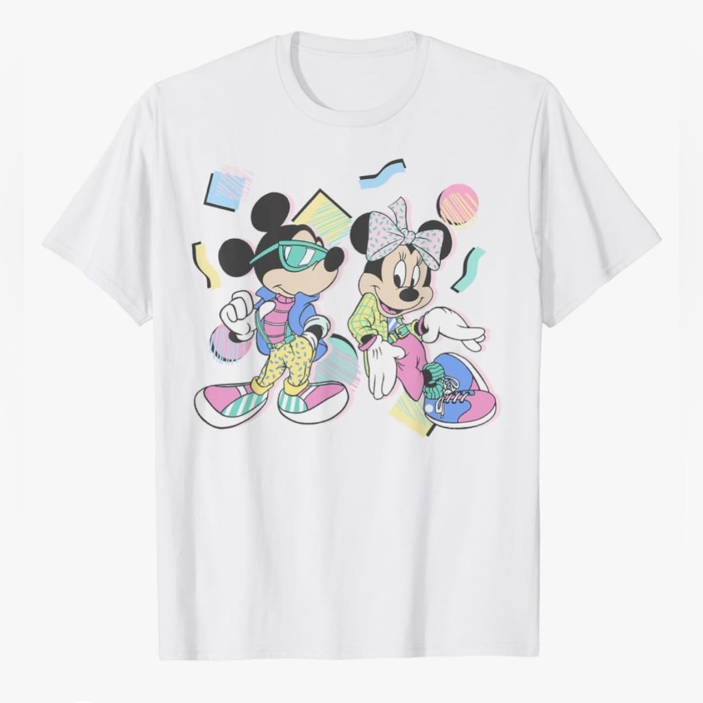 Disney Mickey & Minnie Retro 80s Style T-Shirt Size Medium